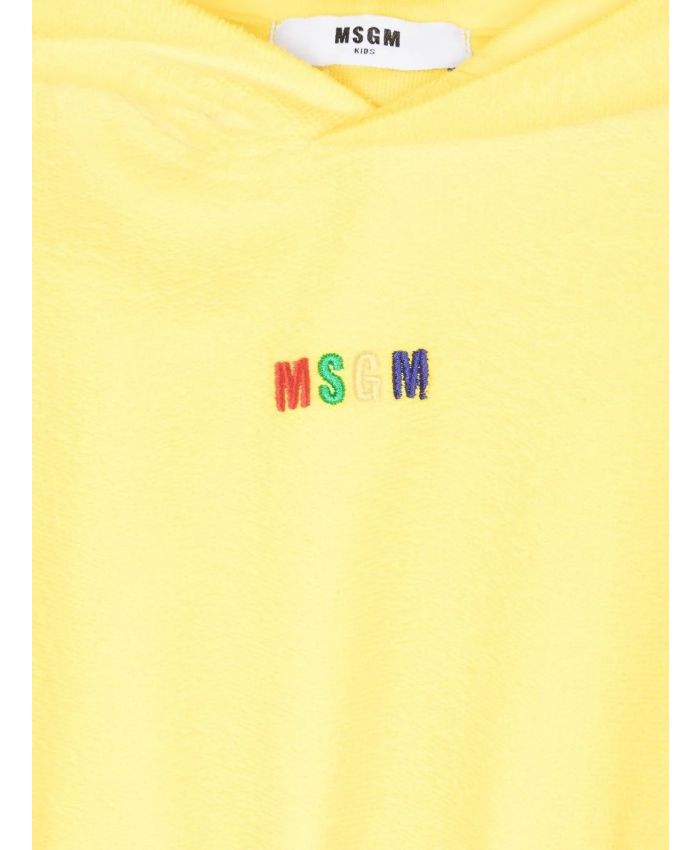 MSGM Kids - logo-print sleeveless hoodie
