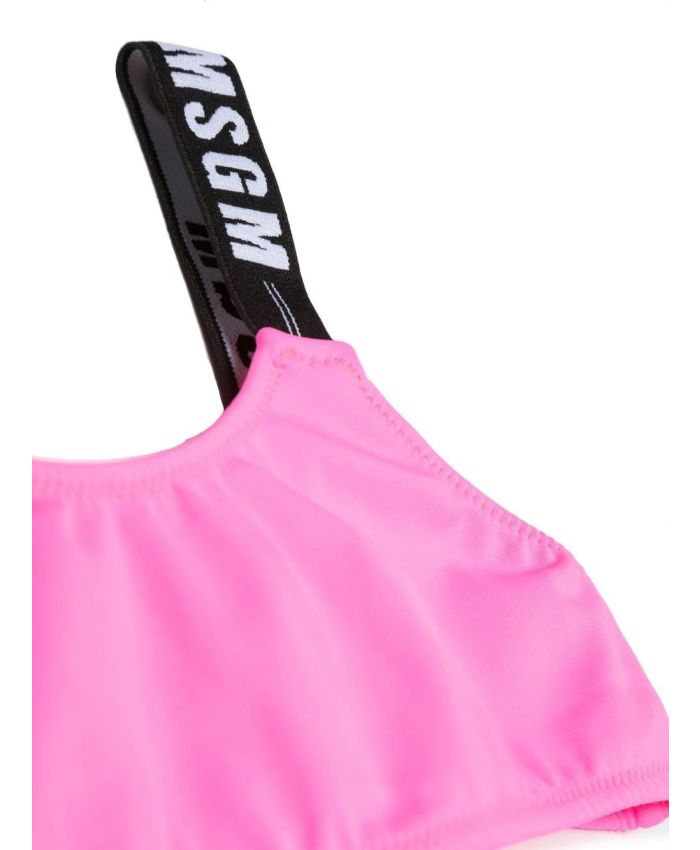 MSGM Kids - logo-print strap bikini set