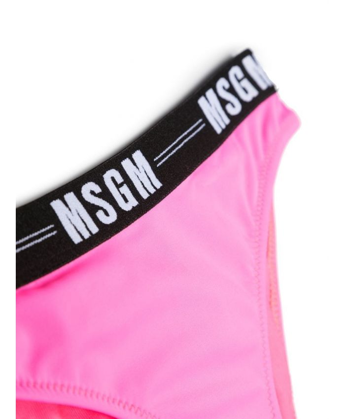 MSGM Kids - logo-print strap bikini set