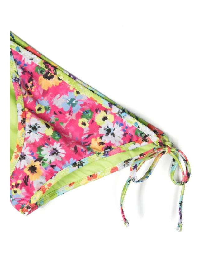MSGM Kids - floral triangle halterneck bikini