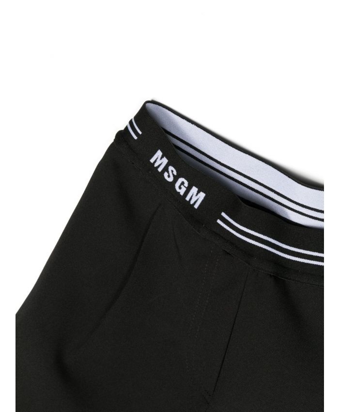 MSGM Kids - logo-waistline shorts