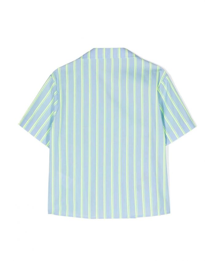 MSGM Kids - illustration-style striped shirt