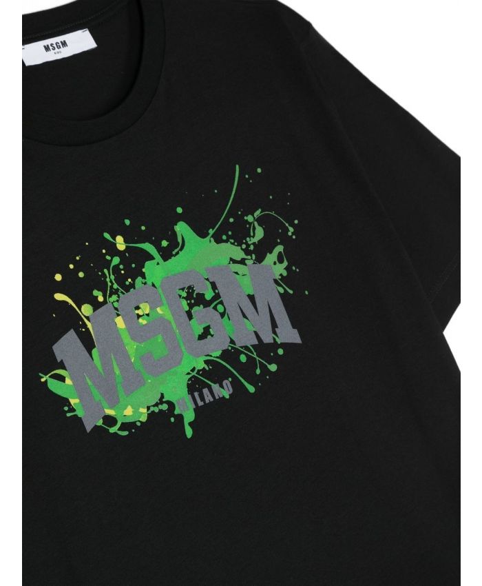 MSGM Kids - logo-print detail T-shirt