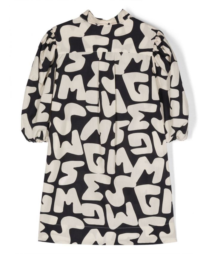 MSGM Kids - all-over logo lettering dress from MSGM Kids