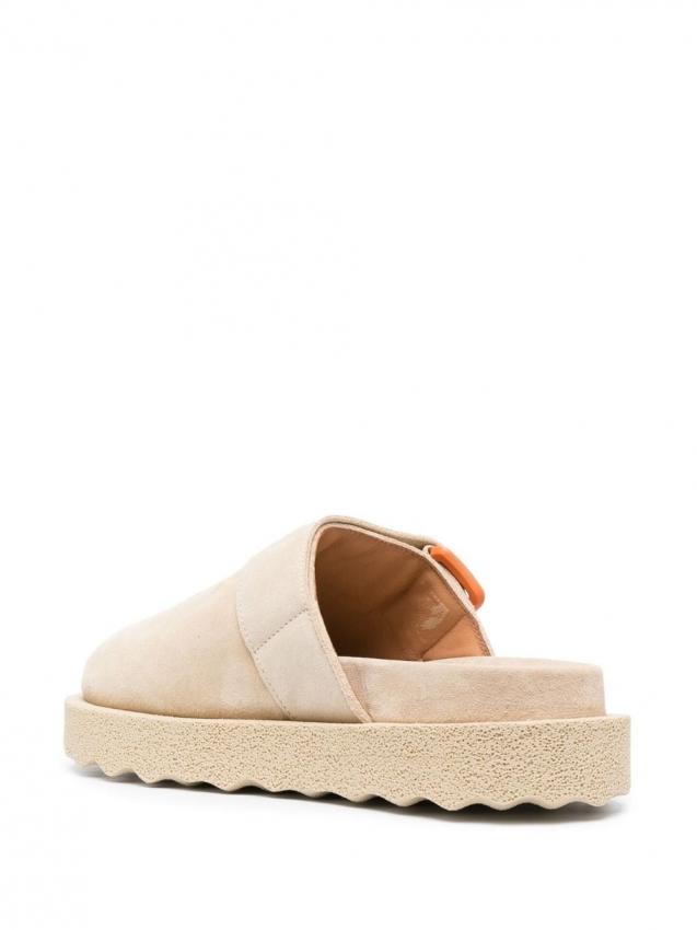 Off-White - Spongesole suede clogs
