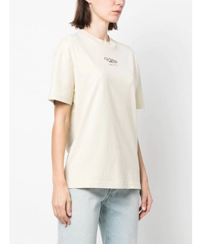 Off-White - logo-print cotton T-shirt