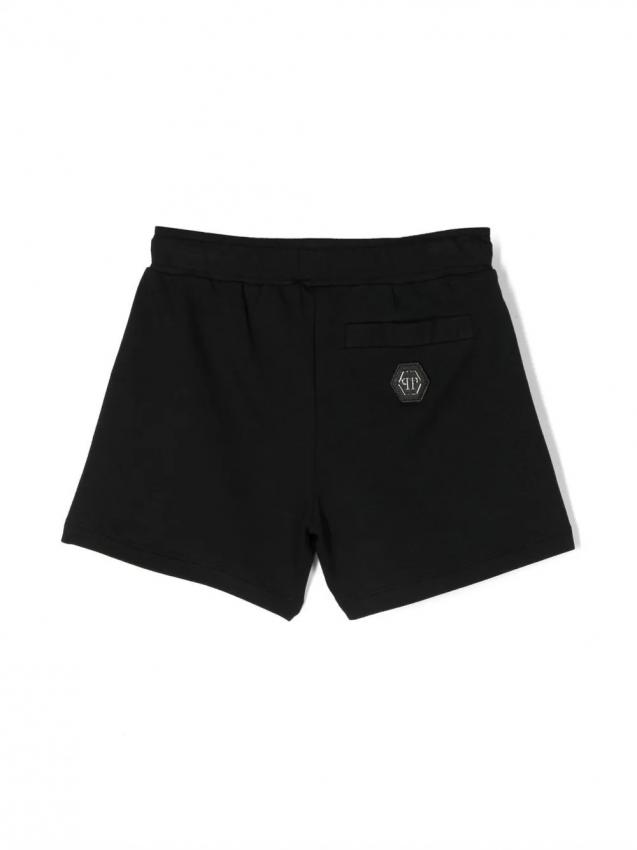 Philipp Plein Kids - logo-detail cotton shorts
