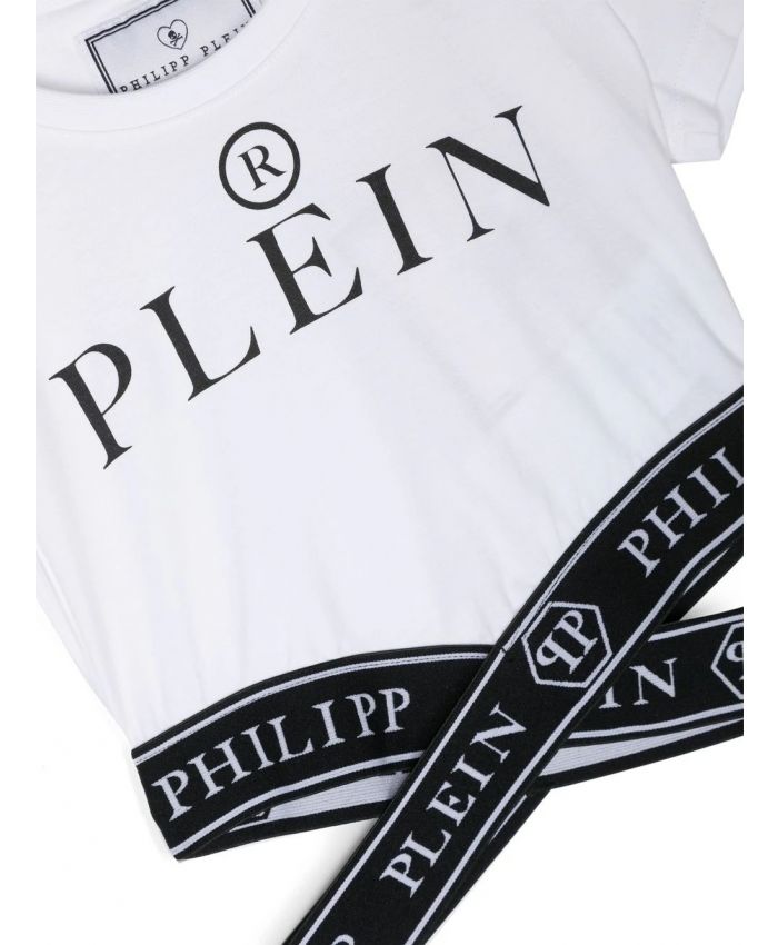 Philipp Plein Kids - chest-logo crewneck T-shirt