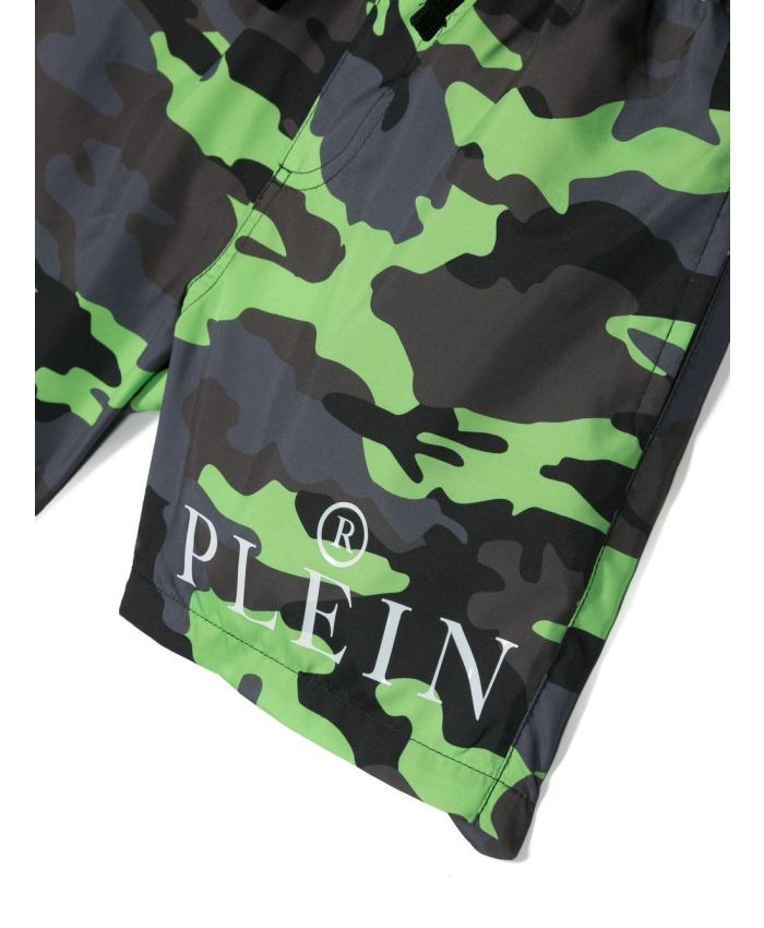 Philipp Plein Kids - graphic-print shorts