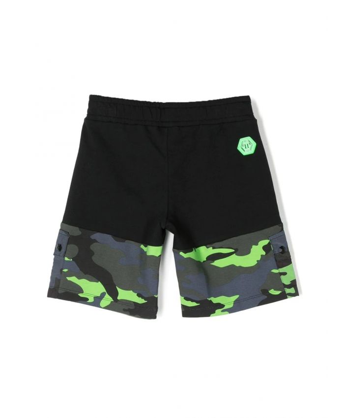 Philipp Plein Kids - Plein camouflage-print shorts