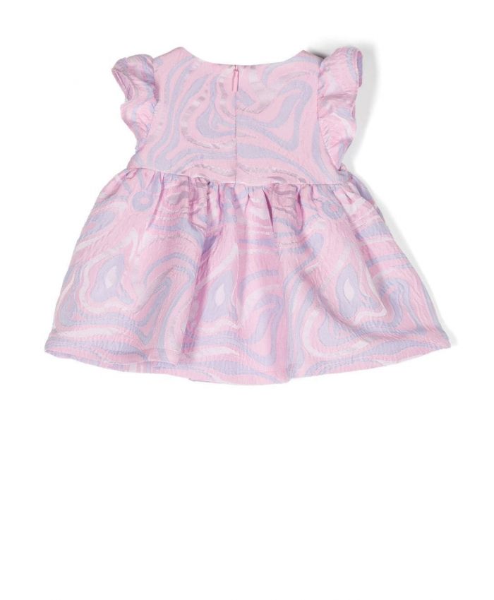 Pucci Kids - patterned flared mini dress