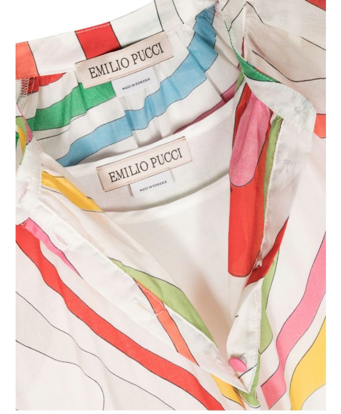 Pucci Kids - stripe-pattern cotton dress