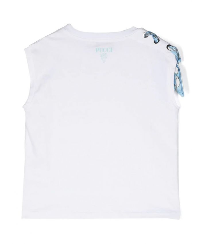 Pucci Kids - scarf-detailing cotton T-shirt