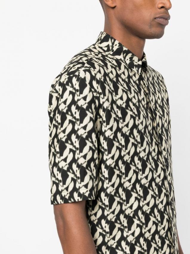 Saint Laurent - abstract-print cotton shirt