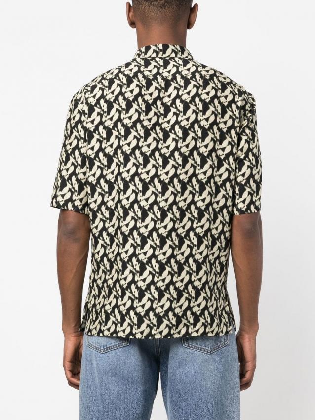 Saint Laurent - abstract-print cotton shirt