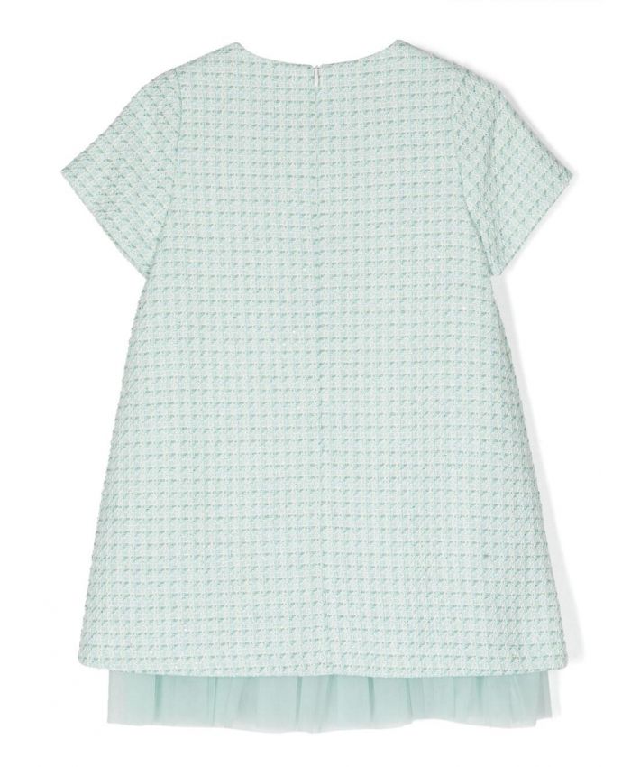 Simonetta Kids - short-sleeve tweed dress