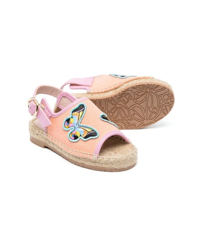 Sophia Webster Kids - butterfly-embroidered espadrille sandals