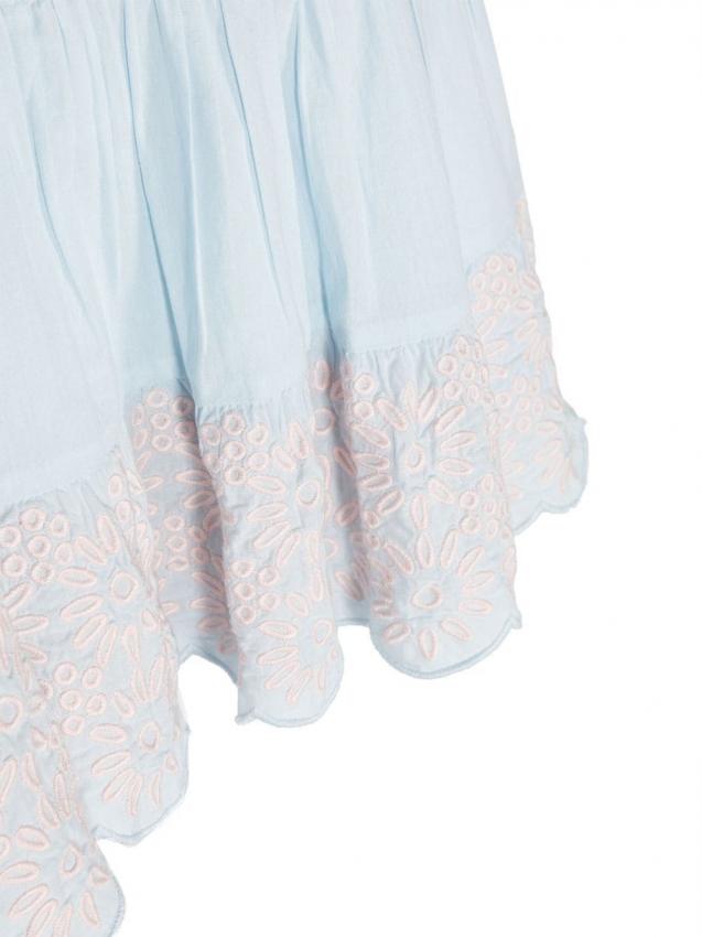Stella McCartney Kids - embroidered puff sleeve dress