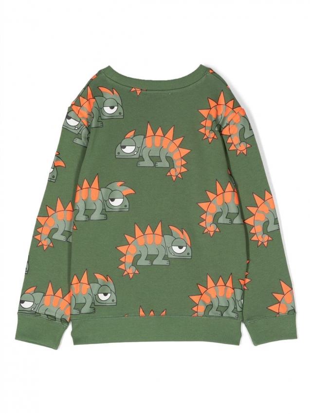Stella McCartney Kids - lizard-print crew-neck sweatshirt