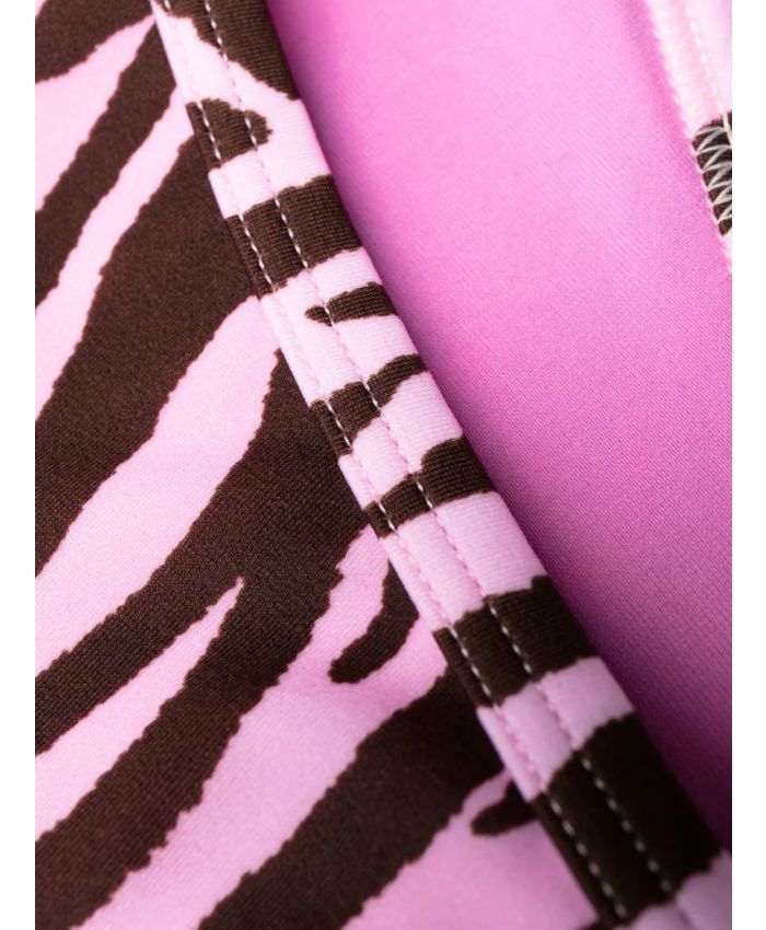 The Attico Beachwear - zebra-print bikini