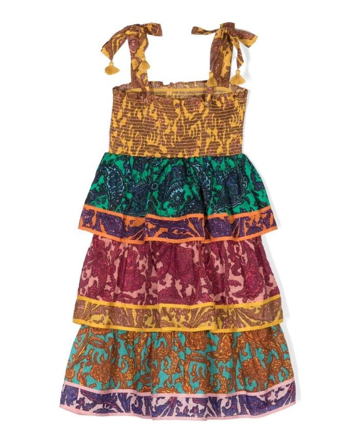 Zimmermann Kids - sleeveless tiered-skirt dress