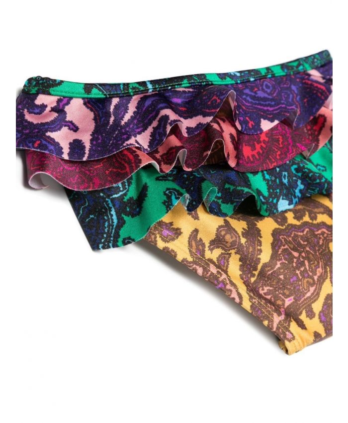 Zimmermann Kids - floral-print ruffle bikini set