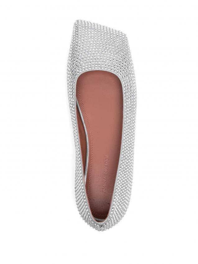Amina Muaddi - Ane crystal-embellished ballerina shoes