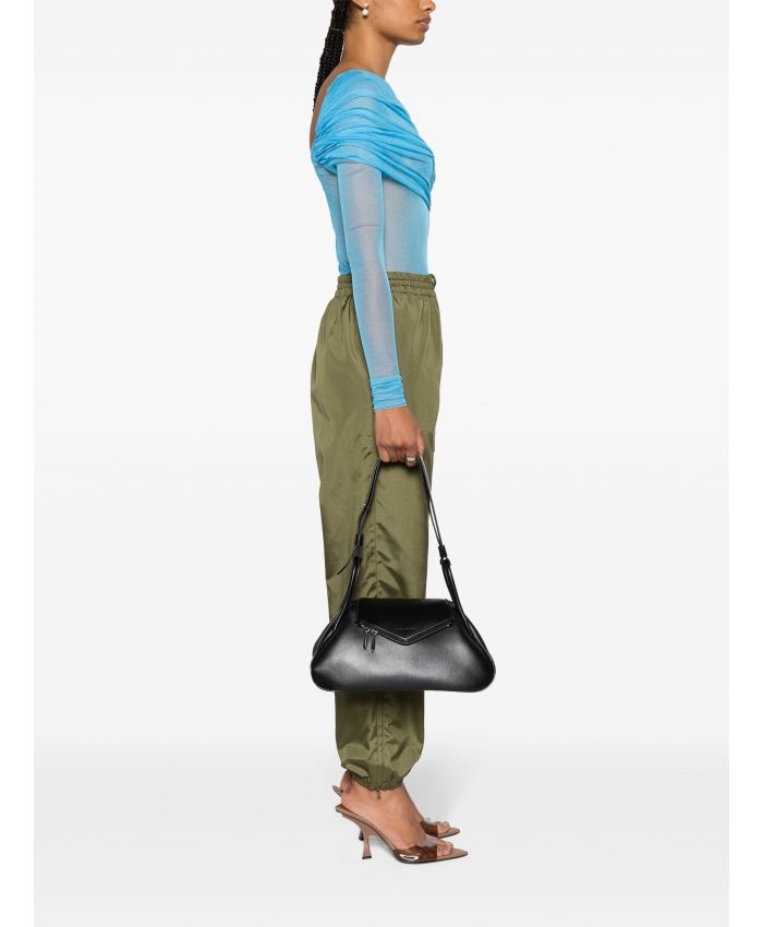 Amina Muaddi - Gemini leather shoulder bag
