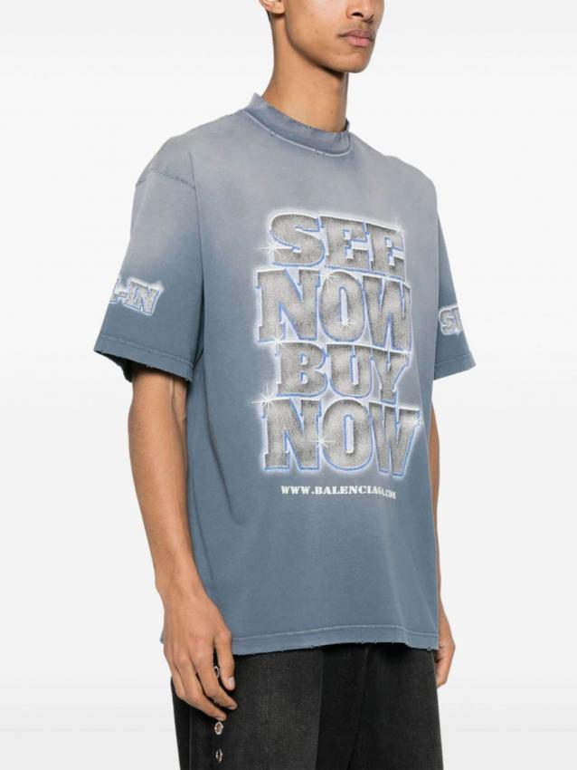 Balenciaga - slogan-print cotton T-shirt