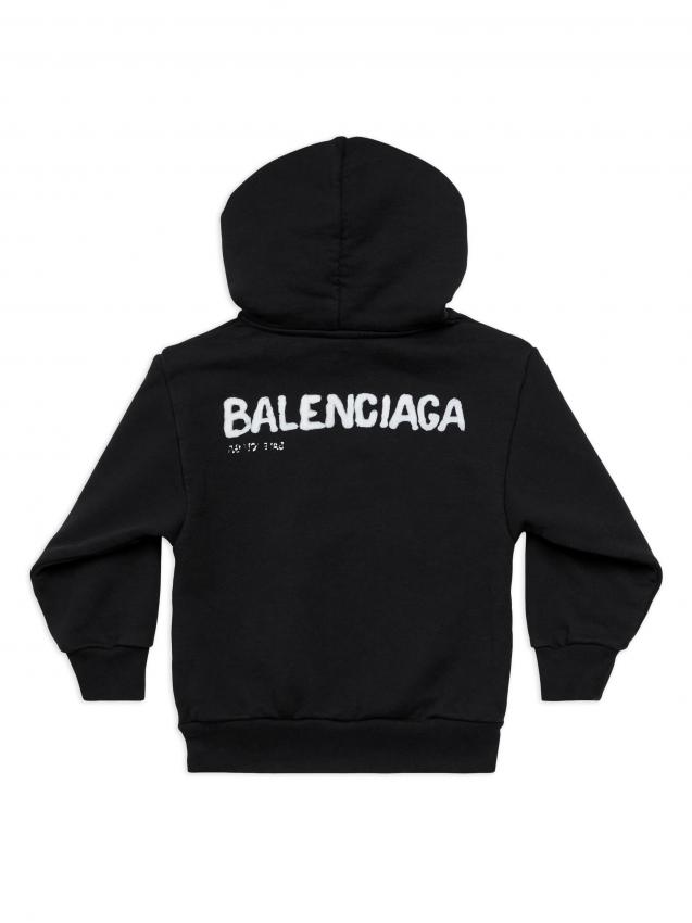 Balenciaga Kids - Hand Drawn logo-print hoodie