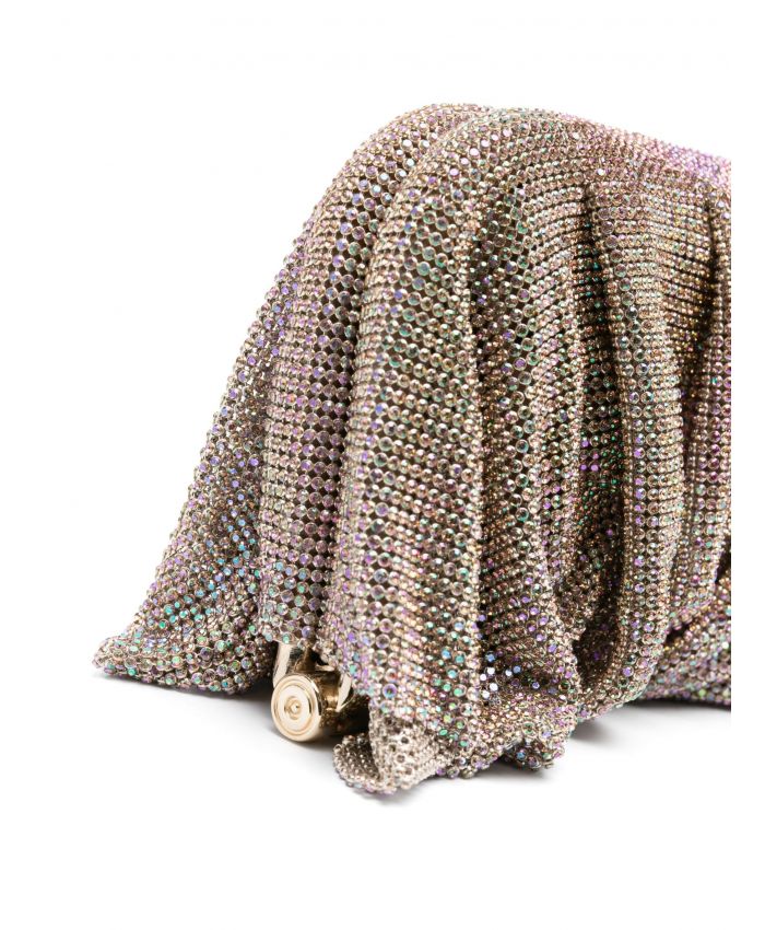 Benedetta Bruzziches - rhinestone-embellished draped clutch bag