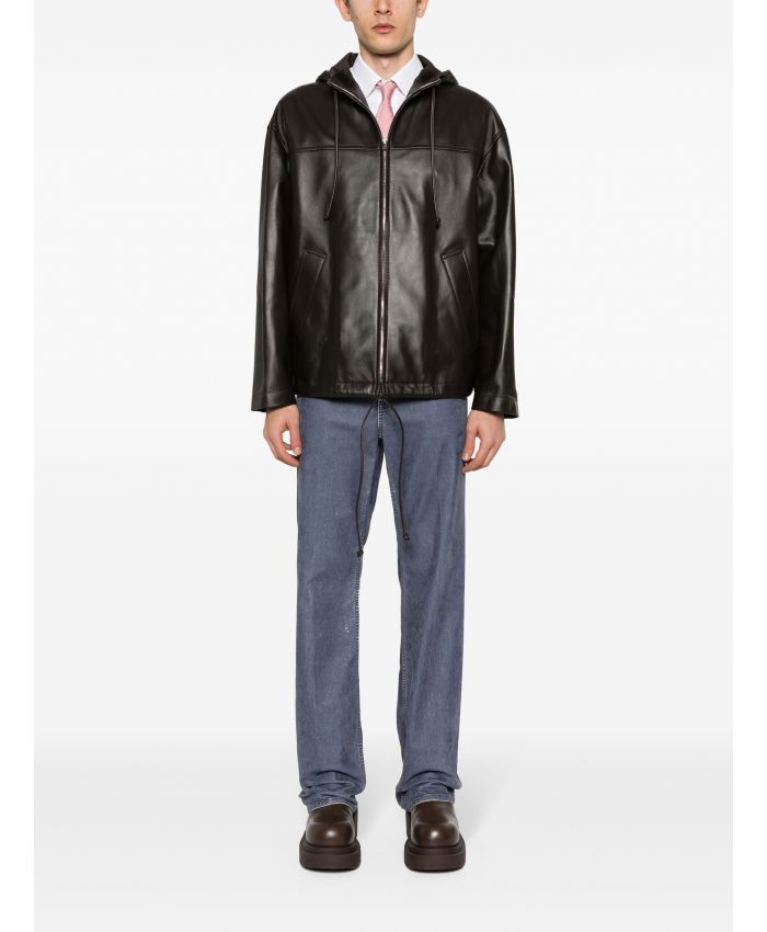 Bottega Veneta - hooded leather jacket