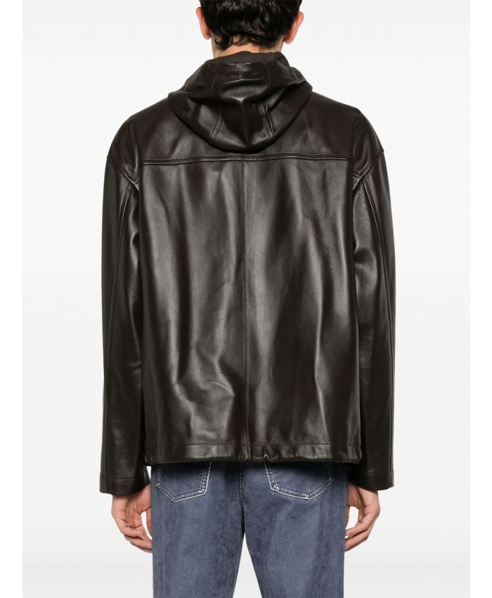 Bottega Veneta - hooded leather jacket