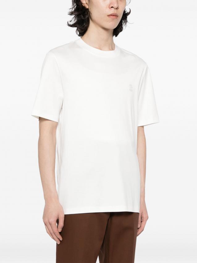 Brunello Cucinelli - logo-print cotton T-shirt