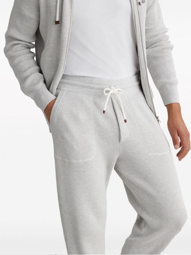 Brunello Cucinelli - jersey-texture cotton track pants