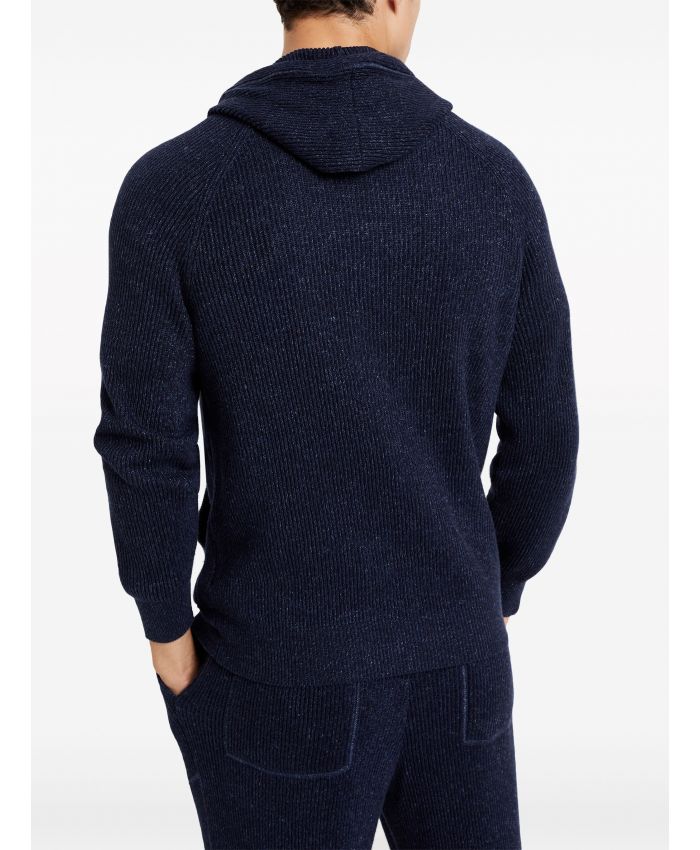 Brunello Cucinelli - ribbed-knit zip-up sweatshirt