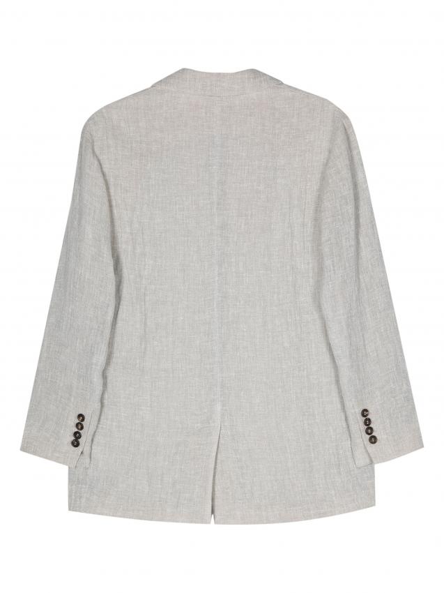 Brunello Cucinelli - intertwined linen-blend blazer