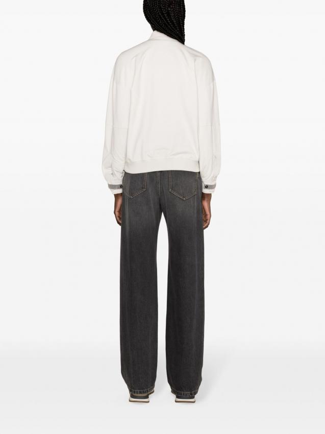 Brunello Cucinelli - zip-up stretch-cotton sweatshirt