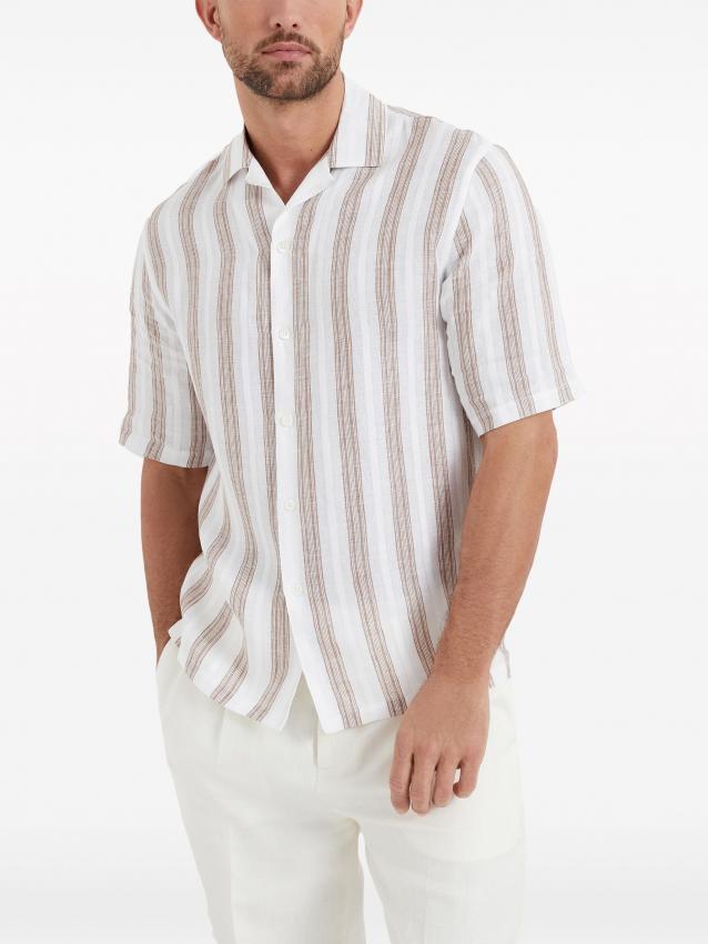 Brunello Cucinelli - striped short-sleeve shirt