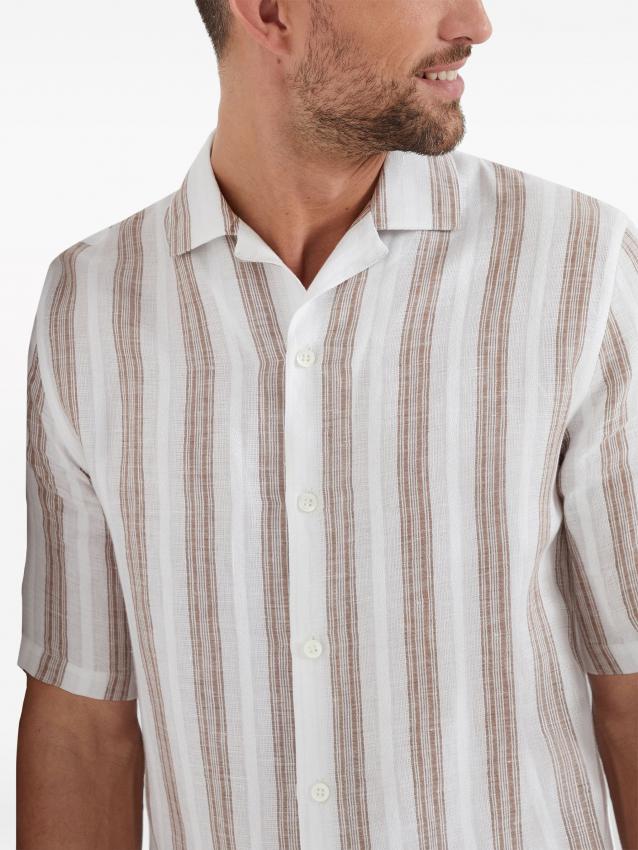 Brunello Cucinelli - striped short-sleeve shirt