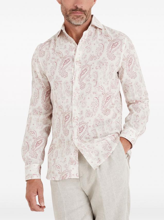 Brunello Cucinelli - paisley-print linen shirt