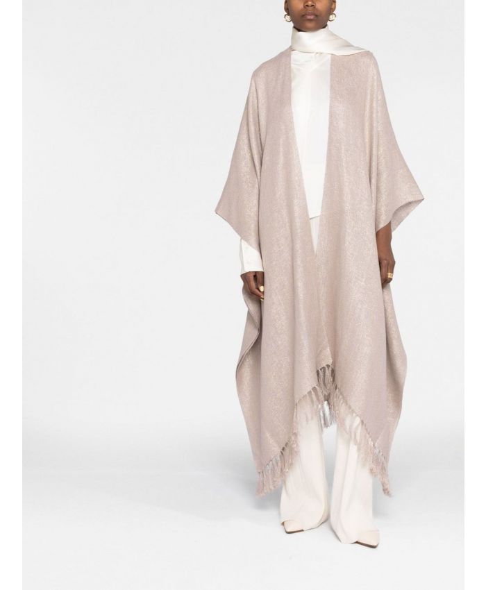 Brunello Cucinelli - fringed long-lenght cape