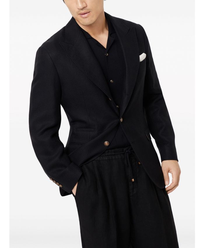 Brunello Cucinelli - peak-lapels linen-blend blazer