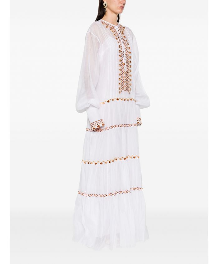 Ermanno Scervino - round-neck maxi tiered dress