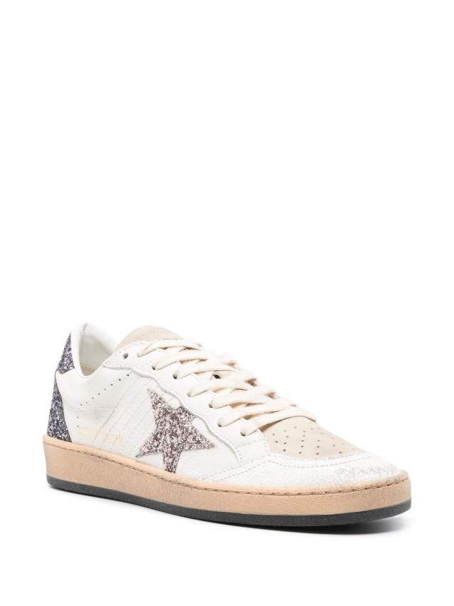 Golden Goose - Ball Star glittered leather sneakers