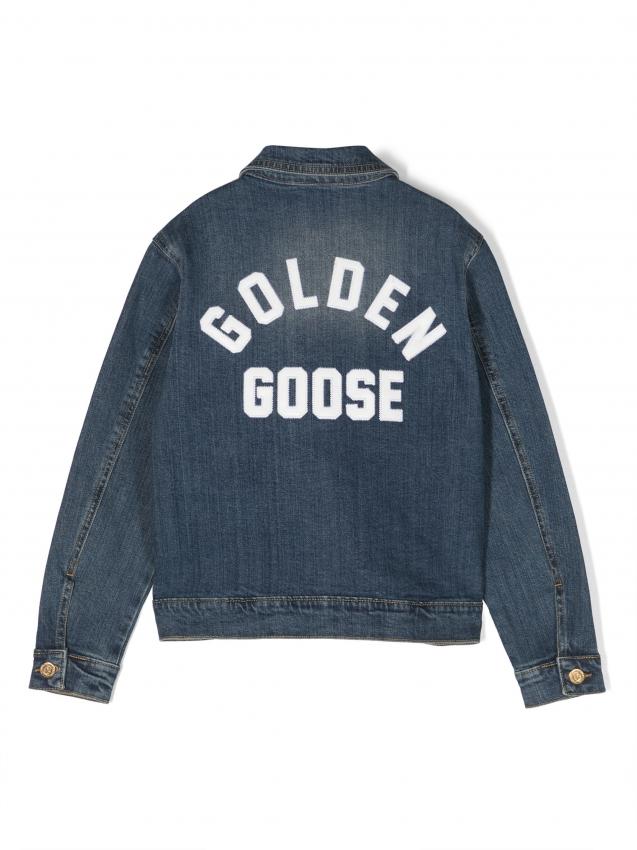 Golden Goose Kids - logo-patch denim jacket