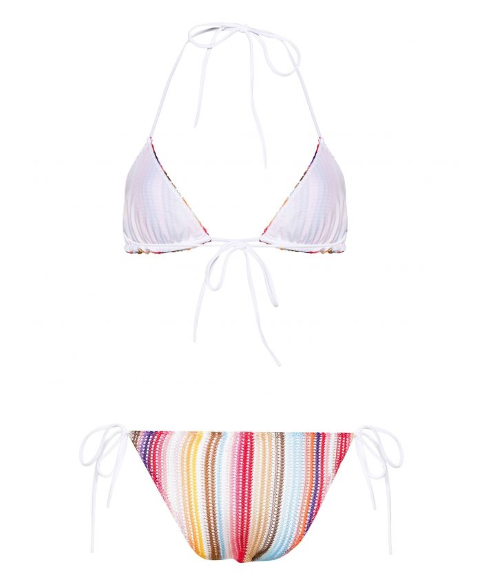 Missoni Mare - striped open-knit bikini