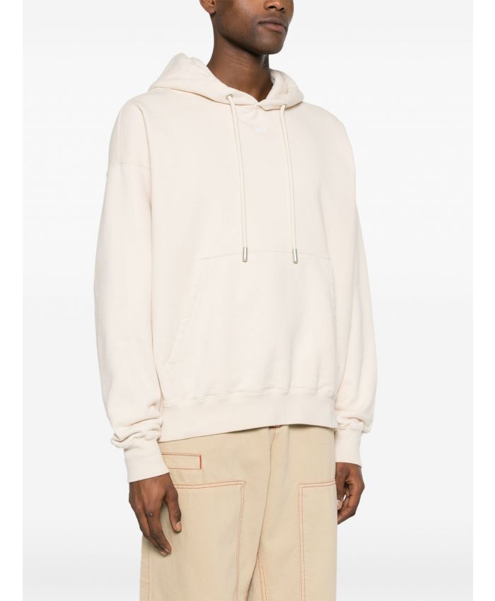 Off-White - Arrows-embroidered cotton hoodie