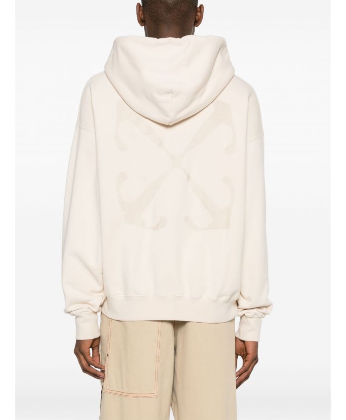 Off-White - Arrows-embroidered cotton hoodie