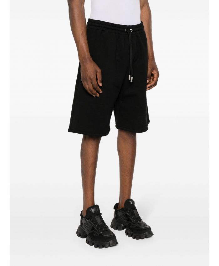 Off-White - logo-embroidered cotton shorts